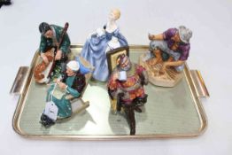 Collection of five Royal Doulton figures, The Foaming Quart, The Master, Twilight,