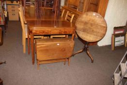 Victorian mahogany fold top tea table, 19th Century oak snap top occasional table-WITHDRAWN,