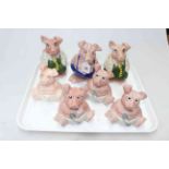 Seven Wade Nat West piggy banks.