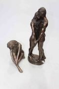 Pair of bronze style Frith sculptures.