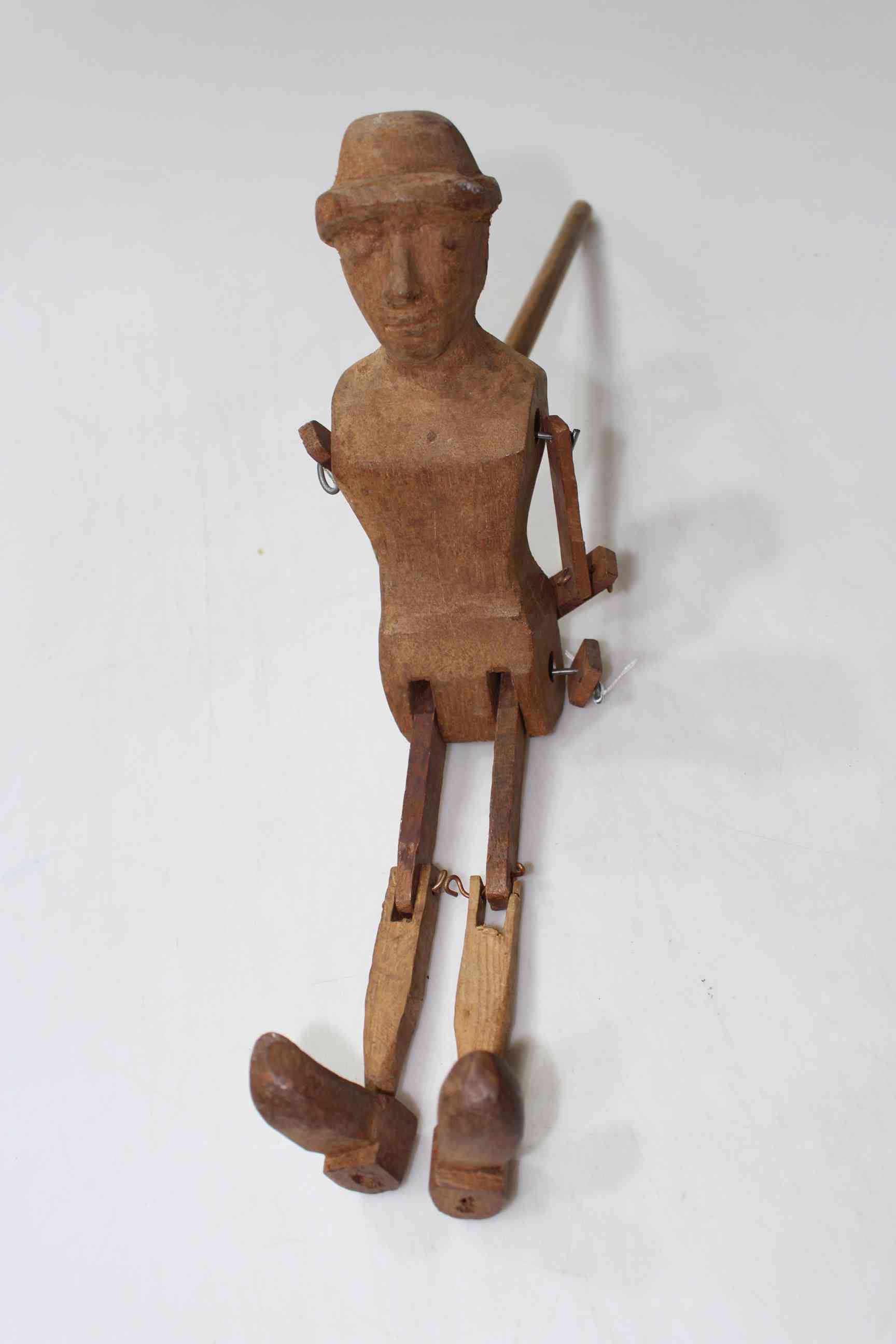 Wooden jigger doll.
