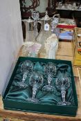 Boxed Jaguar wine glasses, decanters, figurines, etc.