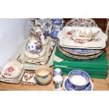 Collection of Masons porcelain including dinner plates, jugs, teapots, etc.
