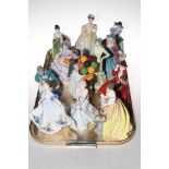 Twelve Royal Doulton figures including Lady Charmaine, Hannah,