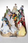 Twelve Royal Doulton figures including Lady Charmaine, Hannah,