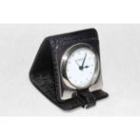 Carrs silver mounted travel clock.