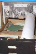 Box of ephemera, posters, etc.