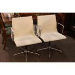 Pair of ICF Charles Eames design swivel chairs.