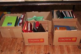 Five boxes of postal history, FDCs, stamp albums, loose stamps.