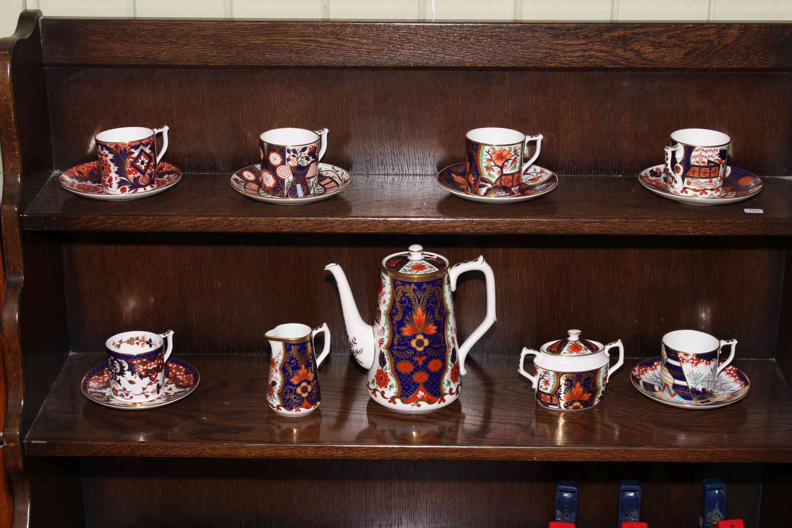 Royal Crown Derby 'The Curator Collection' fifteen piece coffee set.