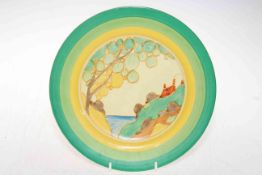 Clarice Cliff 'Secrets' plate, 25cm diameter (surface scratches).