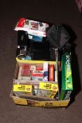 Cameras and accessories, Airfix kits and various games.