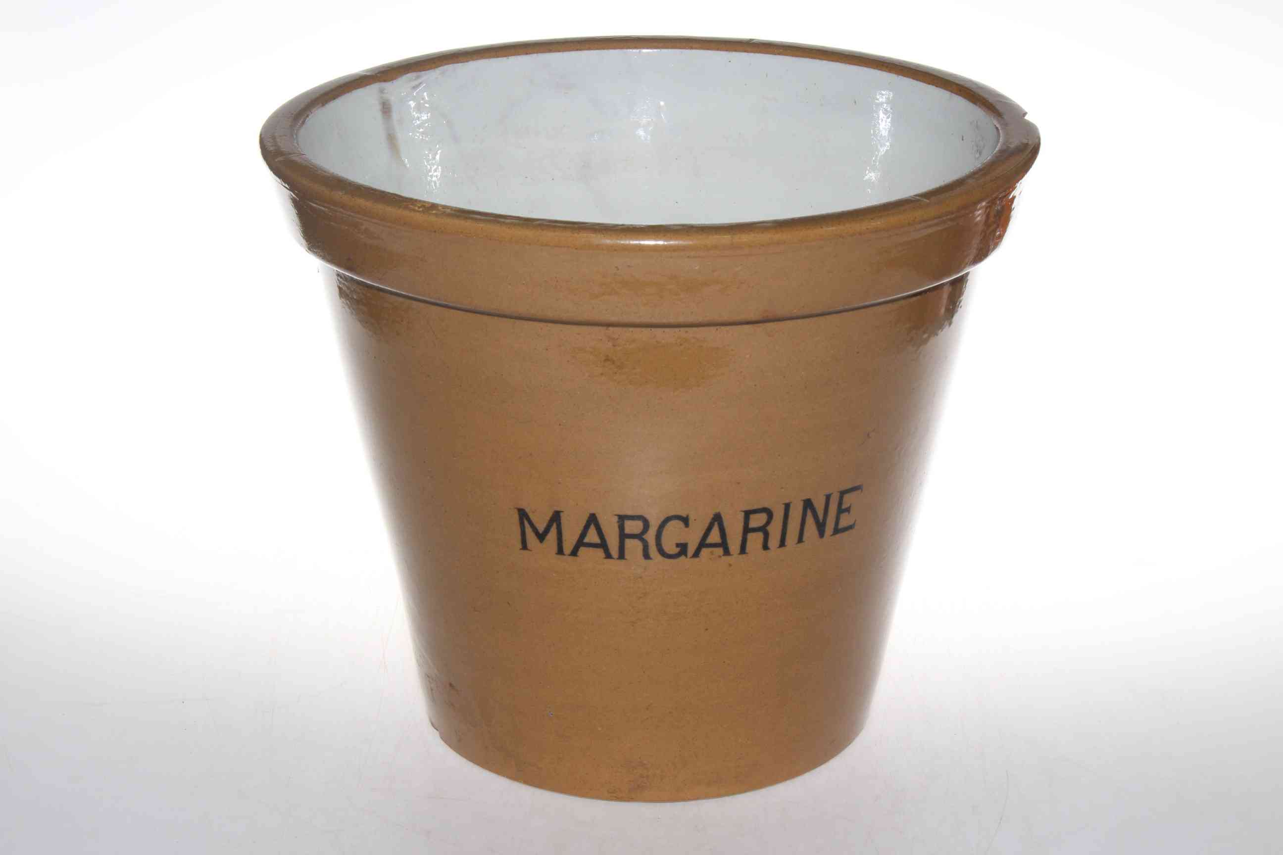 Antique Dairy Margarine crock, 32cm high.