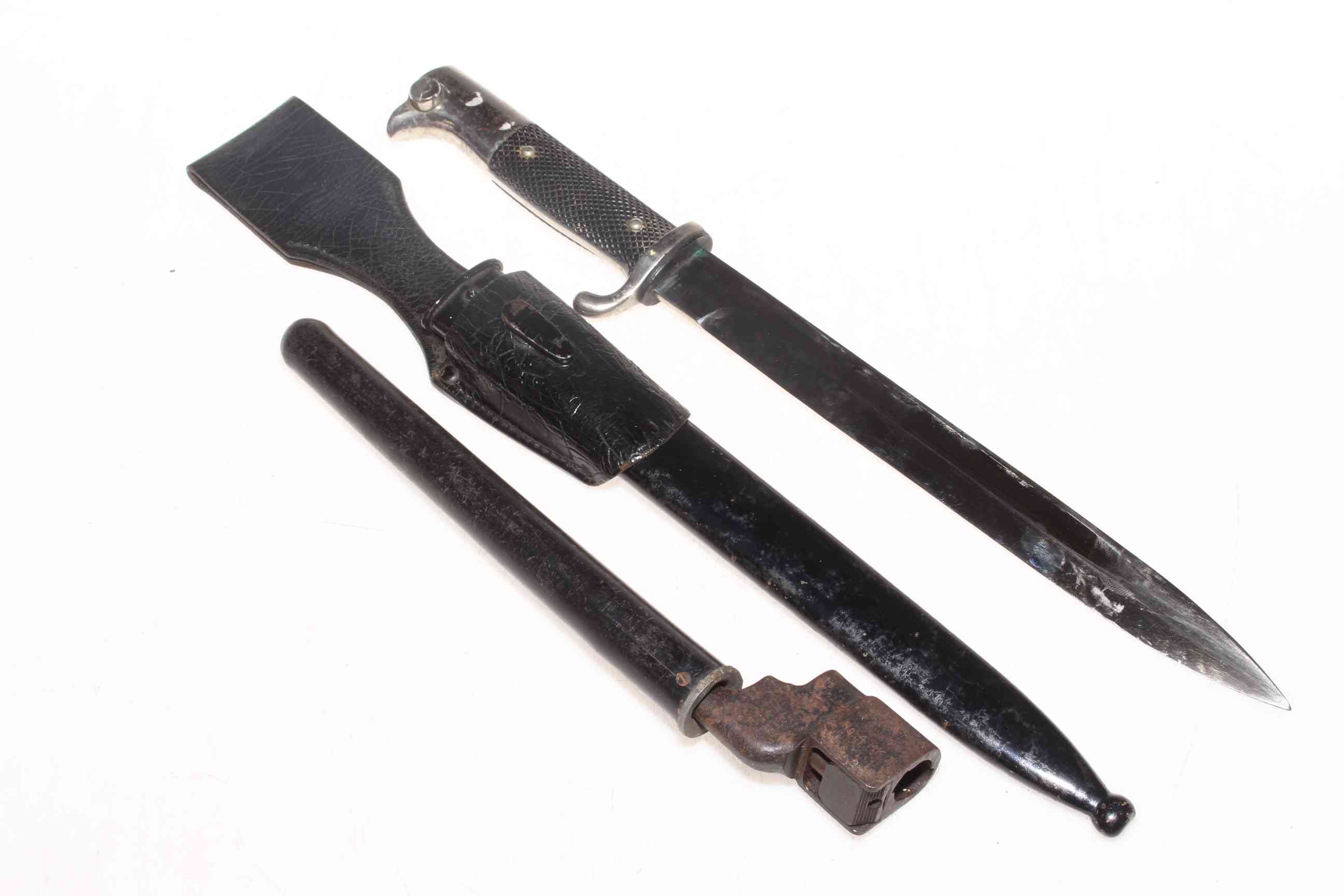 WWII German bayonet, 40cm overall length, and another bayonet (2). - Image 2 of 2