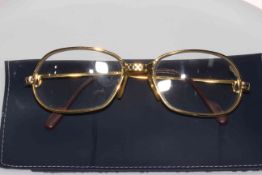 Cartier gilt prescription spectacles.