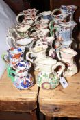 Collection of Victorian and later Masons Pottery jugs including Applique and Golden Azalea (19).