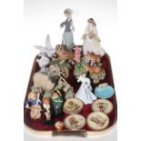Three Border Fine Arts sculptures, Royal Doulton Copperfield and Bumble, Lladro pieces,