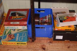 Hornby train set, Matchbox Motorway, Action Man Special Operations Kit, Diecast model vehicles,