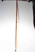 Vintage barrel measuring stick by K. Preston & Son, Birmingham, 1.3 metres length.