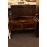 Edwardian mahogany hinged lid washstand and oak blanket box (2).