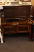 Edwardian mahogany hinged lid washstand and oak blanket box (2).