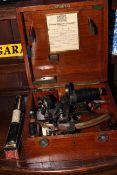 Huson Class A cased marine sextant, dated 1952, no. 22979, H.