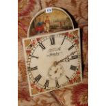 Antique longcase clock face and movement, Kneeshaw, Stokesley.