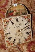 Antique longcase clock face and movement, Kneeshaw, Stokesley.