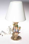 Hummel Boy in Apple Tree table lamp, 19cm.