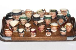 Collection of twenty Royal Doulton small and tiny character jugs.