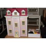 Dolls house and furnishings.