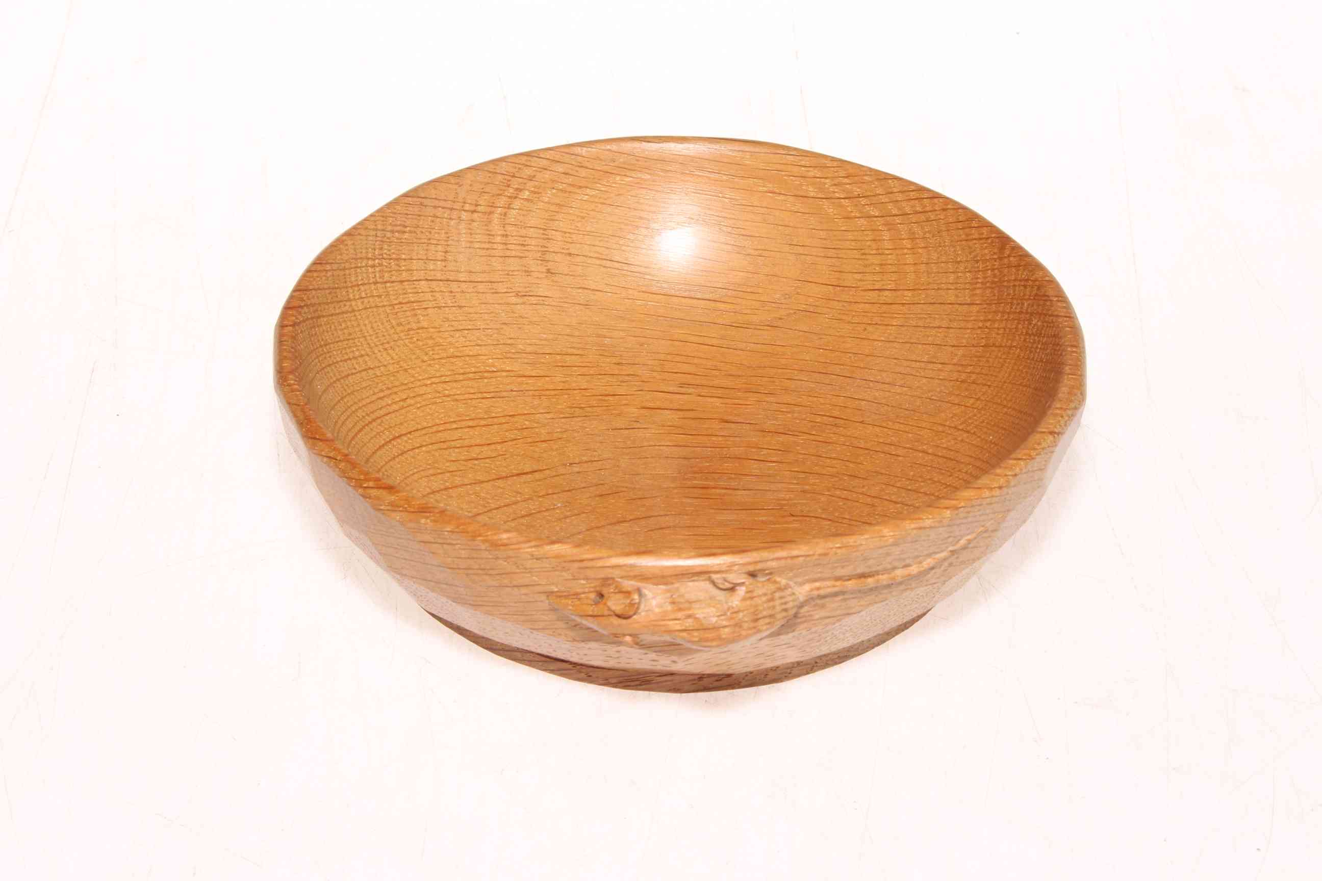 Robert Thompson of Kilburn 'Mouseman' oak nut bowl, 14.5cm diameter.