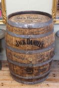 Oak and metal bound 'Jack Daniels' barrel, 88cm.