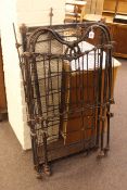 Victorian child's iron cot.