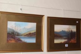 G. Trevor, Highland landscape, pair watercolours, both signed, 17.5cm by 26.