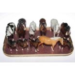 Beswick horses, ponies and foals including Welsh Cob, New Forest, Shetland, Palominos, etc (11).