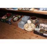 Wedgwood and Royal Doulton collectors plates, Devonware toilet jug and bowl,
