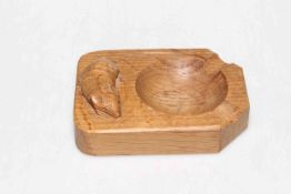 Robert Thompson of Kilburn 'Mouseman' oak ashtray.