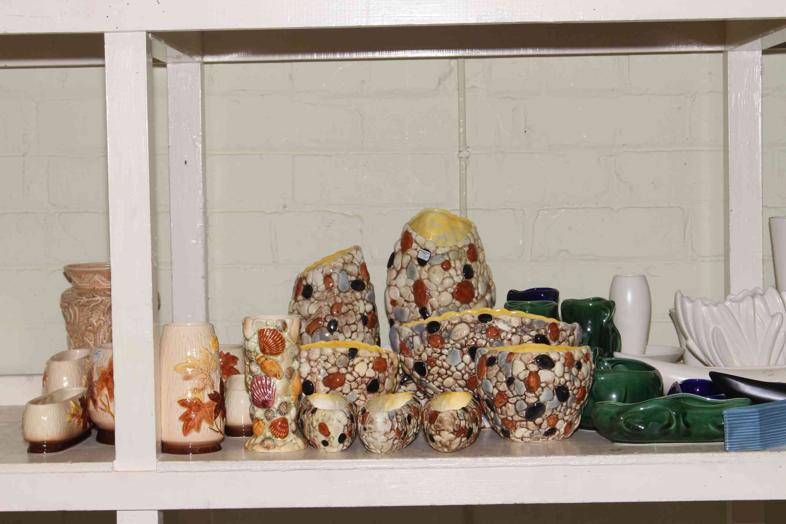 Large collection of Sylvac Pottery including Pebble Ware, Autumn Leaves, shell vase, etc. - Image 3 of 3