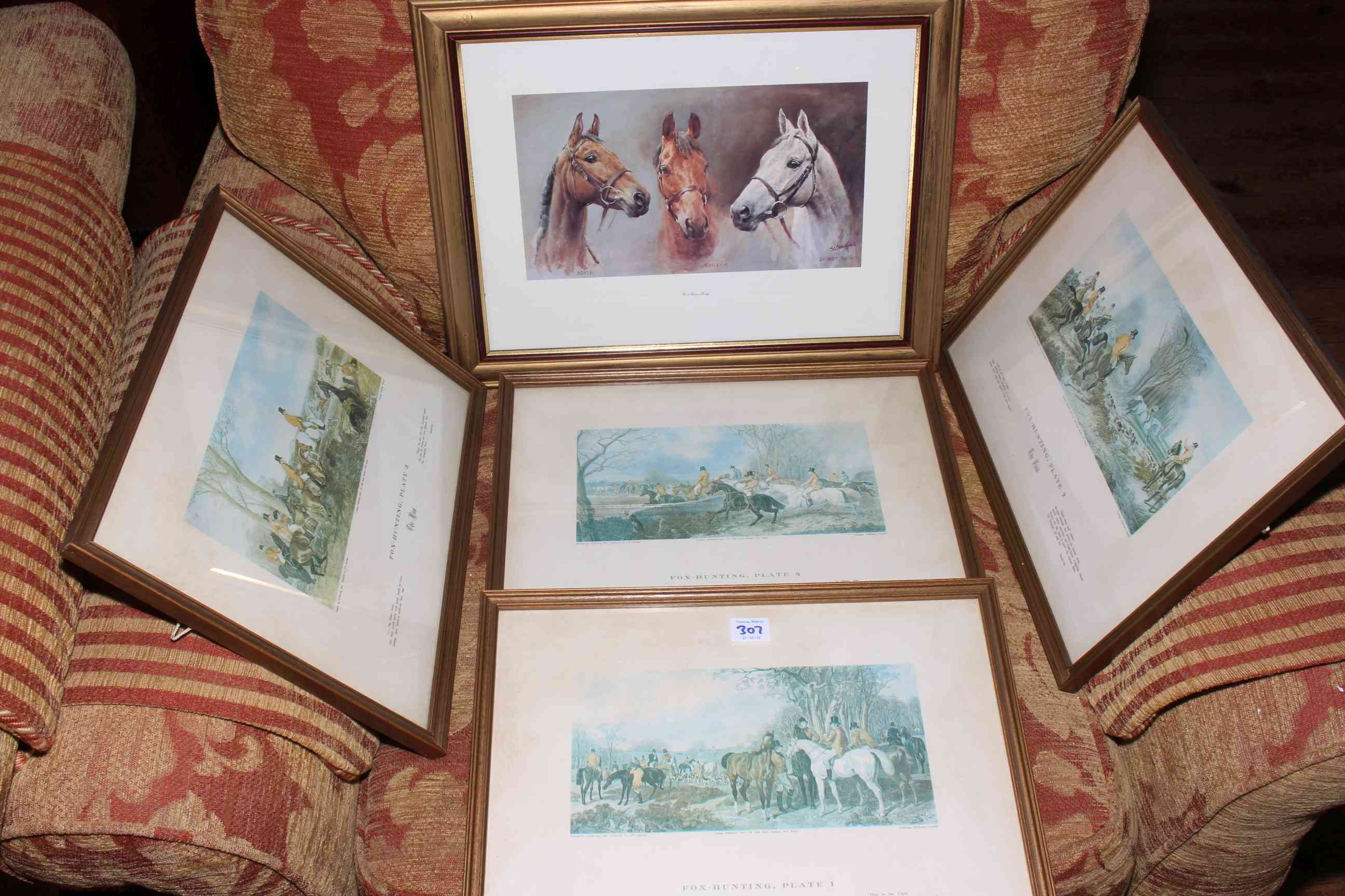 Zetland Hunt, two large framed prints, Aske Hall, November 1983, and Lawn Meet at Aske, - Image 2 of 2