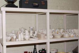 Large collection of white Sylvac Pottery including bulb bowls, vases, bulb bowls,