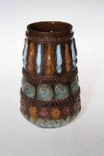 Linthorpe Pottery Chr. Dresser vase with monogram for Arthur Fuller and shape no. 198, 18cm.