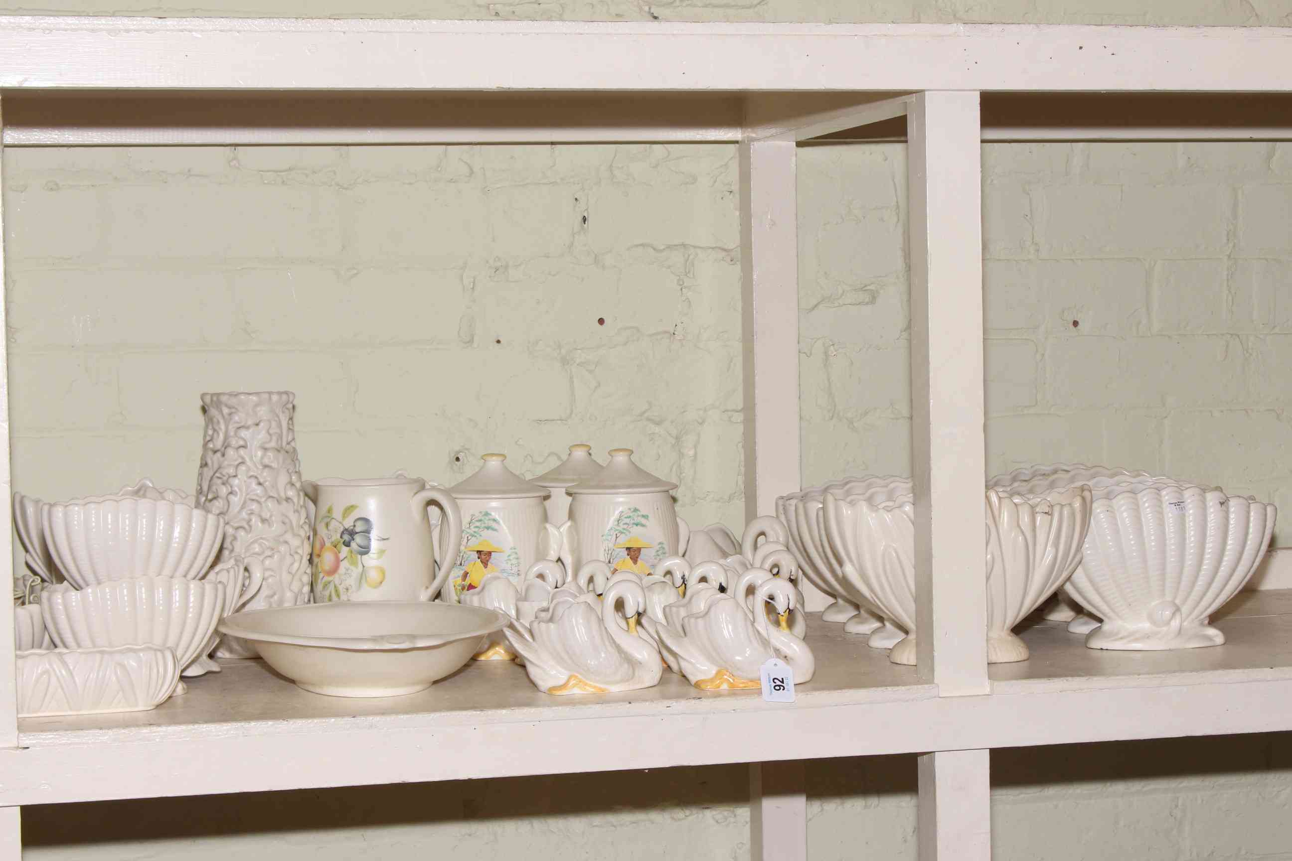Large collection of white Sylvac Pottery including bulb bowls, vases, bulb bowls, - Image 2 of 3