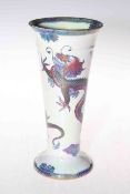 Maling lustre dragon vase, 22cm, restored.