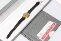 Ladies Omega De Ville date wristwatch, boxed and with papers.