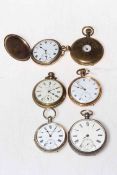 Victorian silver gents pocket watch, London 1873, silver fob watch,