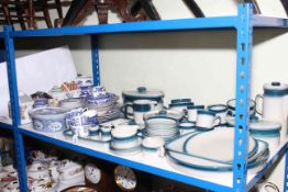 Wedgwood Blue Pacific tableware, blue and white teaware, novelty teapots, etc.