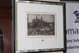 Tom McGuinness (1926-2006), Market Day, limited edition etching, signed and dated 1996,