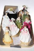 Nine Royal Doulton ladies including Sunday Best, Autumn Breeze, Fleur, Buttercup, Opal, Springtime,