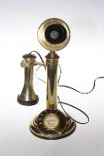 Vintage G.E.C. brass telephone.